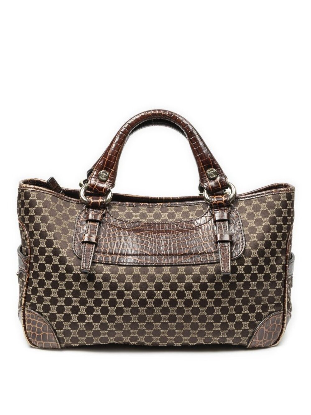 Celine Boogie Bag Dark Brown Macadam Canvas